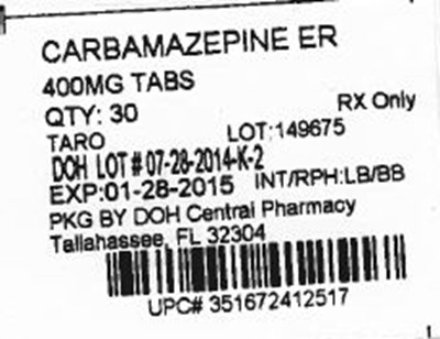 Label Image For 400mg (Carbamazepine 400mg)